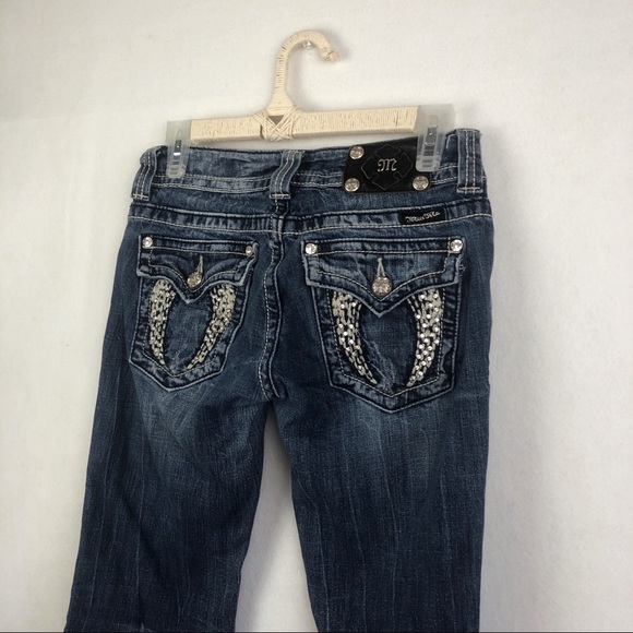 Miss Me | Women’s Fallen Angel Embellished Wings Bootcut Jeans - Picture 7 of 16